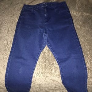blue skinny jeans